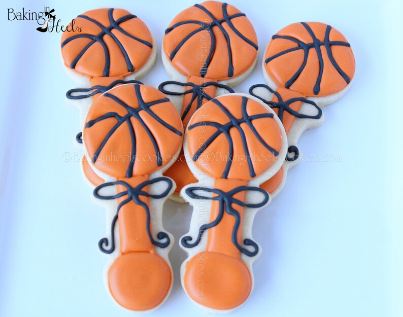 Basketball Baby Rattle Decorated Cookies Baby Rattle Cookies Etsy