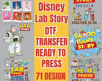 Lab Week 2026 DTF, Toy Story Lab Week 2026 All Characters DTF, Histotechnologist Iron-On, Medical Lab Professional, Laboratory Scientist