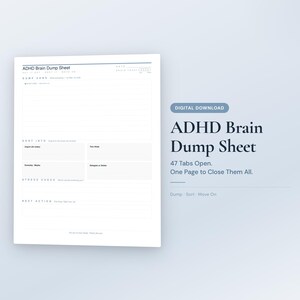 Hoja de trabajo para el TDAH / Clasificar por Urgente, Esta semana, Algún día (Descarga digital)