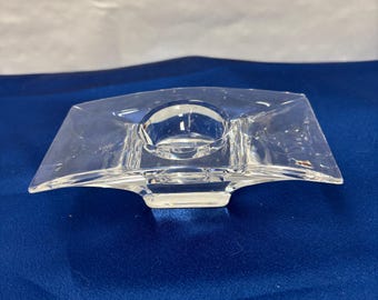 Nambe Planar Crystal Votive Candle Holder Karim Rashid Designer Modern Geometric