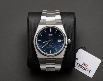Tissot PRX Powermatic 80 Automatic Watch with Blue Dial and Stainless Steel Bracelet