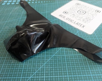 Handcrafted Latex Mens Black Thong – Bold Statement Lingerie