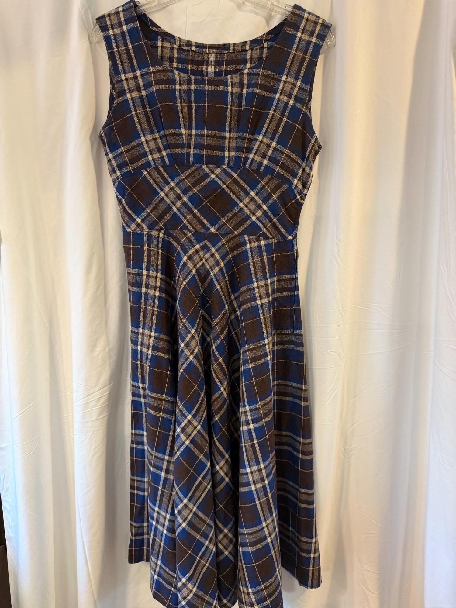 Blue Tartan Dress - Etsy