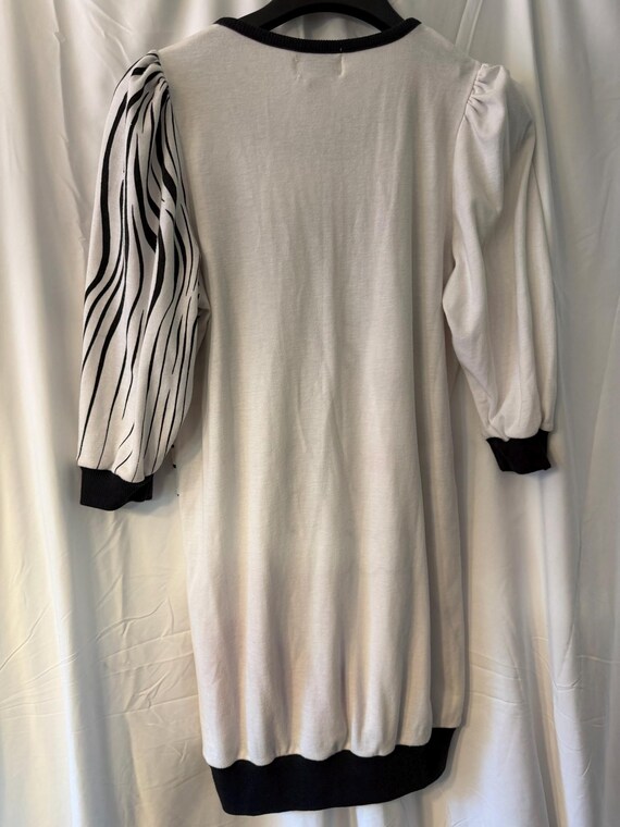 Vintage Clovis Ruffin Knit Dress – Graphic Pop Art Face Print, 80s/90s Wearable Art View 4