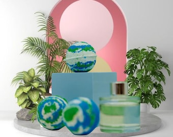 Bomba de baño fantasma, tinte de carbón activado, baño efervescente místico