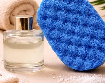 Esponja de jabón Savage, esponja de ducha exfoliante con infusión, limpiadora y suavizante.