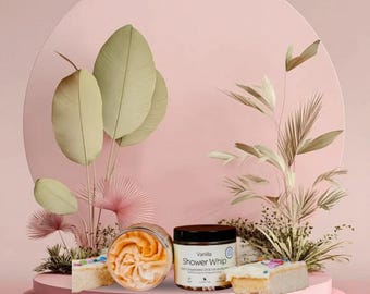 Vanilla whipped soap, moisturizing foaming scrub alternative, soft skin