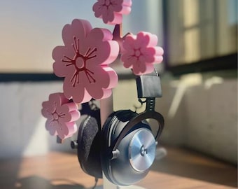 Sakura Japan Pink and White Gaming Headset Stand