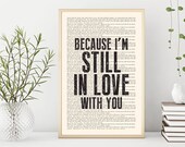 Neil Young, Harvest Moon Poster - Vintage Book Page Style Print - Typography Wall Decor