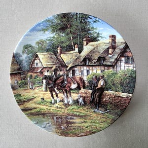 Wedgwood Country Days Plate – “Lunch Break” 1992 Fine Bone China by Howells