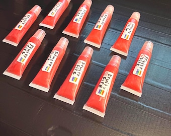 Fruity Fire - Brillo labial, rojo brillante, producto cosmético para labios