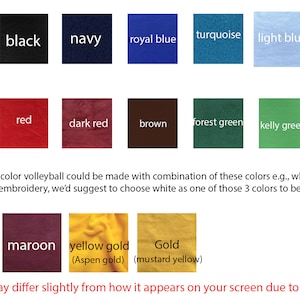 May include: A colour palette grid displaying shades such as white, grey, black, and navy. Other colours include yellow, orange, red, and green. Text advises that colour appearance may vary depending on the screen settings.