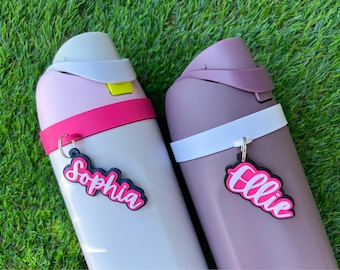 Owala FreeSip Bottle Ring: Add-on Personalized Name Tag, 16oz/24oz/32oz Accessory