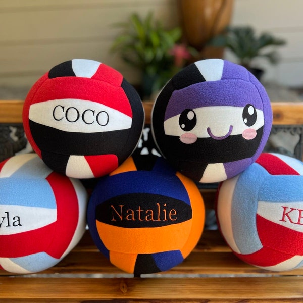 Personalized Volleyball Plush - Tricolor Soft Fleece Volleyball - Customized 3 Colors of Your Choice -Tailored Volleyball Plush