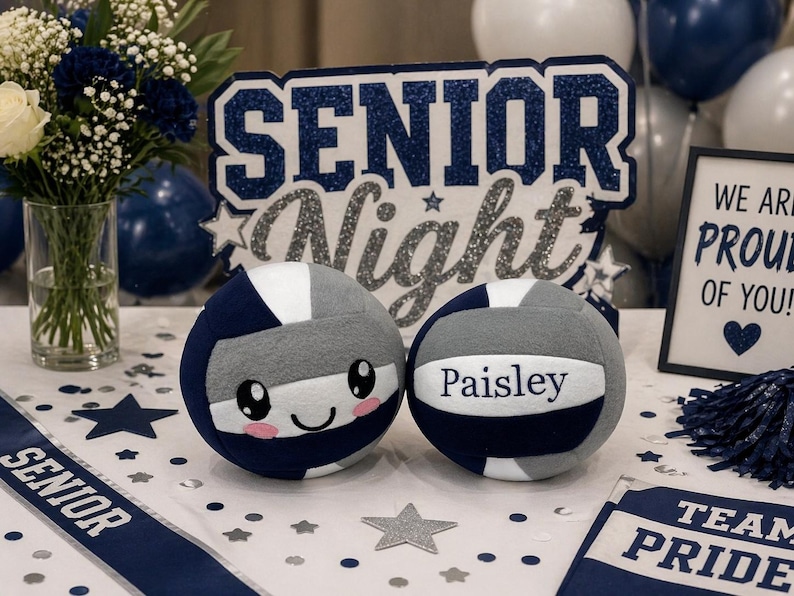Personalized Fleece Volleyball Plush Pillow: Tricolor Stuffed Volleyball with Embroidered Name image 5