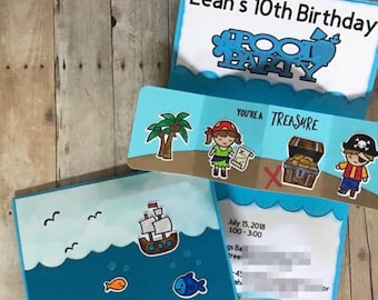 shark party invitations handmade party invites interactive etsy
