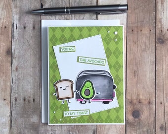 Funny Anniversary Card for Him, Handmade Valentines for Her, Avocado Toast Gfits, Valentine's Love Cards, Valentine Gifts for Boyfriend