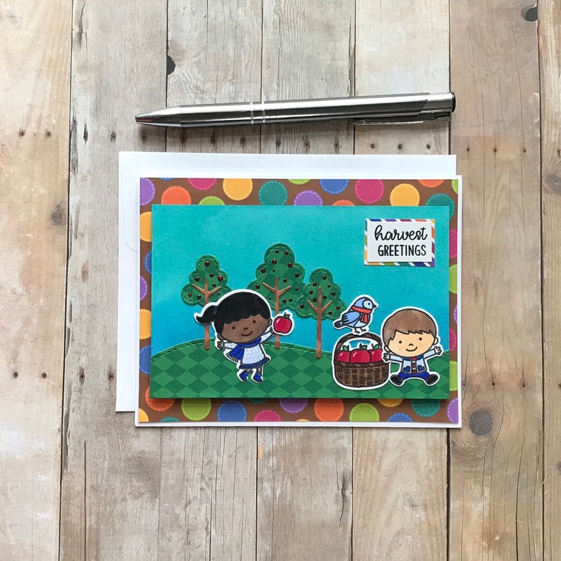 Handmade Thanksgiving Card Host Gift Best Selling Items Autumn Gifts Apple Cards Friendship Cards for Friend Harvest Greetings