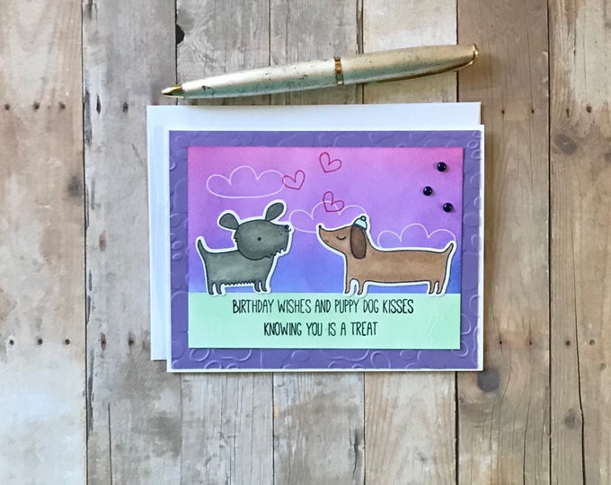 Dog Birthday Card For Her Birthday Cards Handmade Animal Etsy