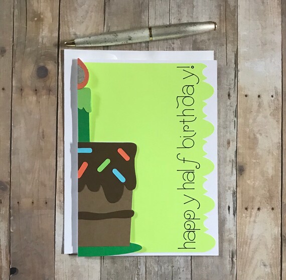 half birthday card boy half birthday boy girl half birthday etsy half birthday card