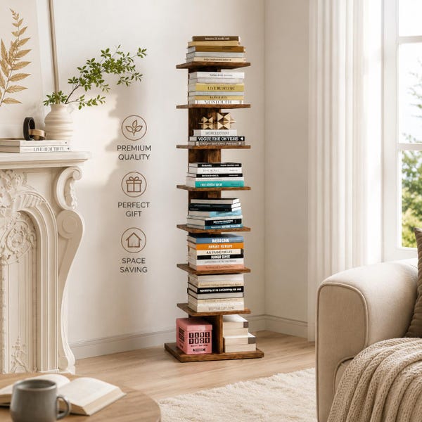 Narrow Rustic Bookcase for Small Spaces