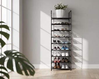 10 Tier Shoe Rack Organizer for Small Spaces