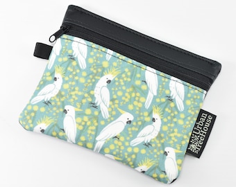 Small purse. Australian Cockatoos. Birds