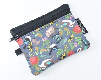 Small purse. Spring fling fabric features Australian flora and fauna.