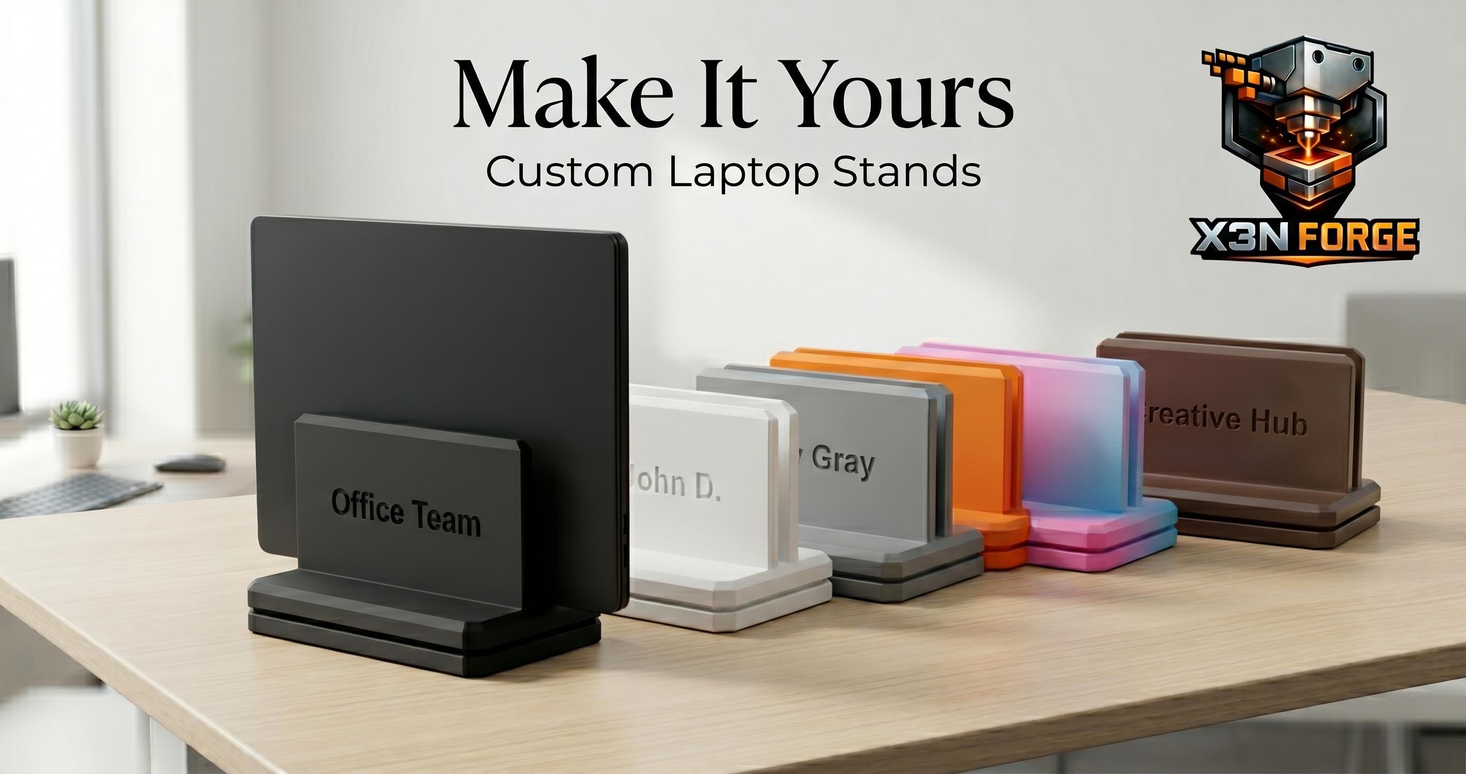 Custom Computer Stand Adjustable Vertical Laptop Stand – 3D Printed Desk Organizer ...
