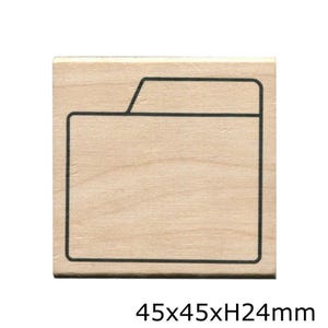 File Folder Frame Rubber Stamp