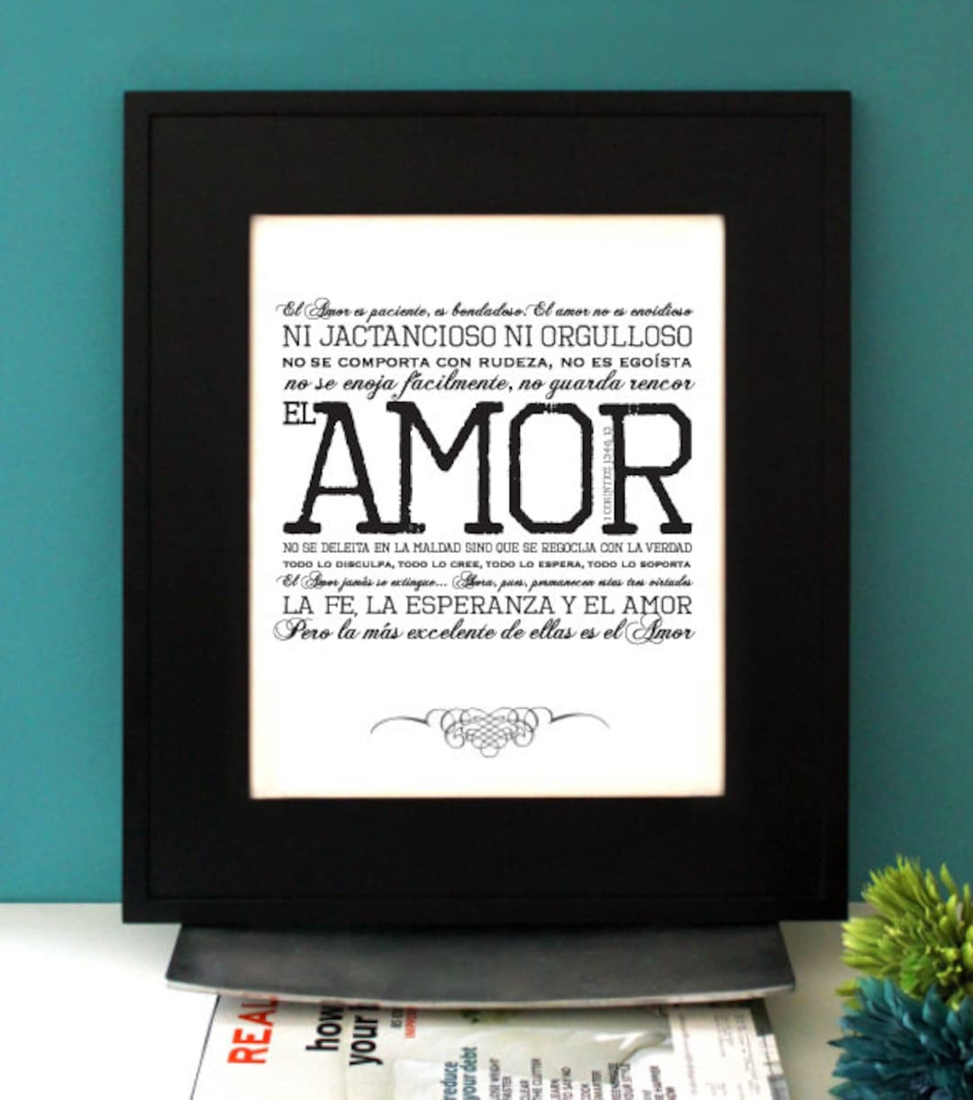 1 Corintios 13 Spanish Wedding Gift, Inspirational Quote (unframed) - Etsy  Israel, image size:1080x1220