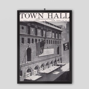 Programa del concierto de Bob Dylan de 1963 para su primer gran concierto. Póster de Bob Dylan. Póster musical. Póster vintage. Póster de concierto. Imprimible.