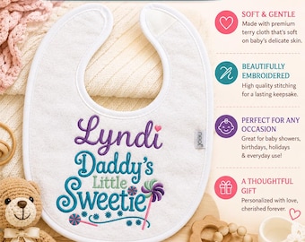 Baberos personalizados para bebés, baberos bordados personalizados.