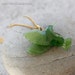 Gold Jade Hummingbird Necklace, Genuine Jade Bird Pendant
