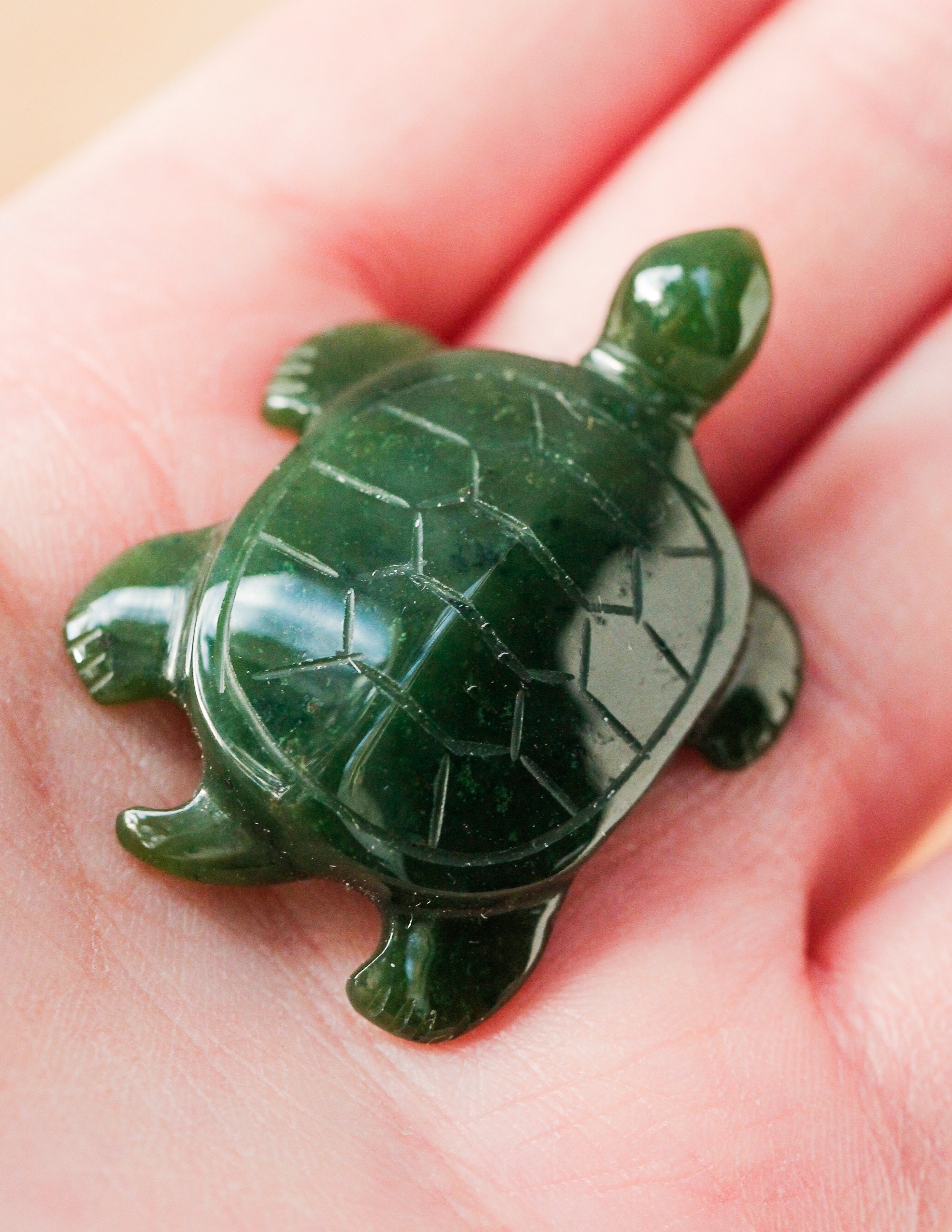 Green Nephrite Jade Turtles Carved Jade Turtle Canadian Etsy