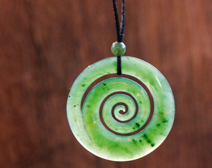 Jade Koru Necklace New Zealand Maori Koru A Grade Nephrite Etsy