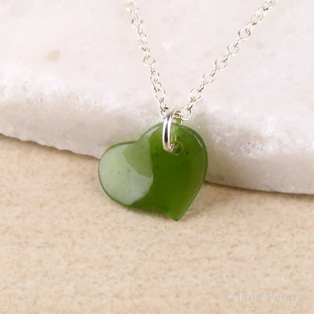 Carved Green Jade Pendant Genuine Jade Charm Necklace Koru | Etsy