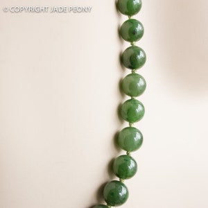 8mm A Grade Nephrite Jade Bead Necklace Hand Knotted - Etsy