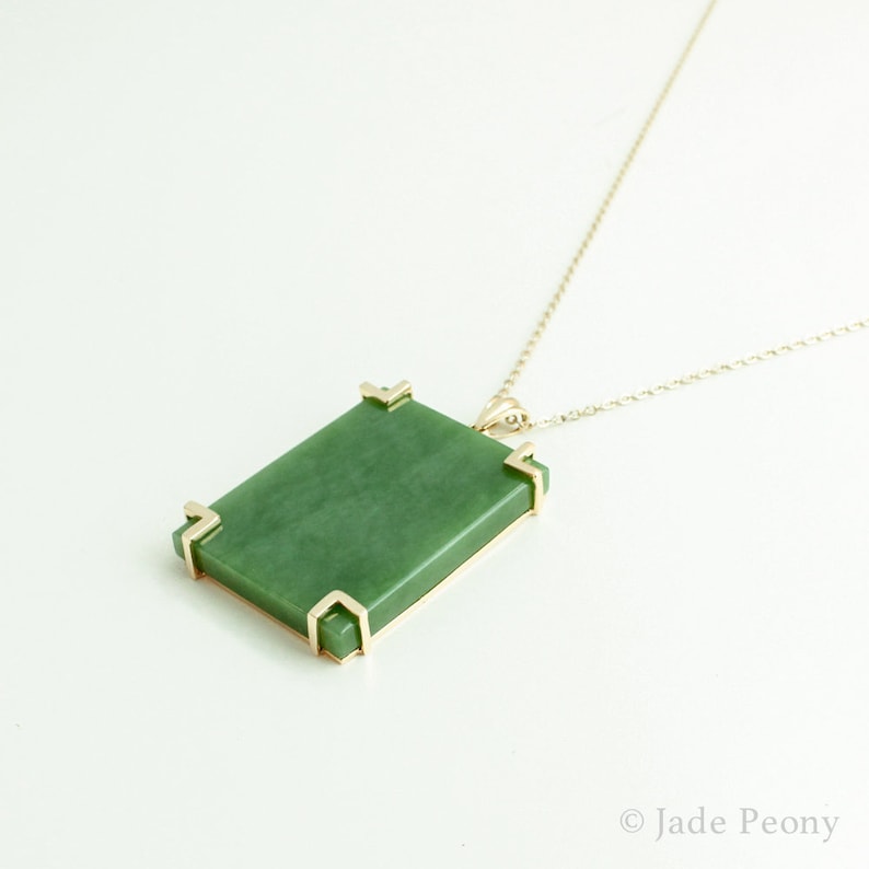 AAA Siberian Nephrite Jade Necklace Emerald Green Nephrite - Etsy