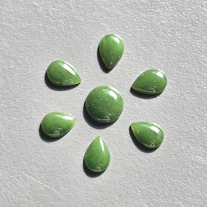 Nephrite Jade Pocket Stone: Round Green Cabochon - Good Luck Crystal