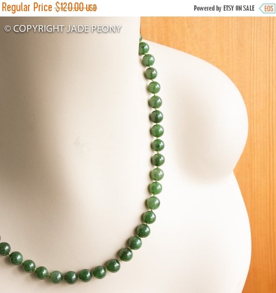 8mm A Grade Nephrite Jade Bead Necklace - Hand Knotted - Etsy
