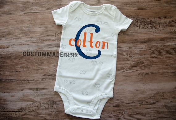 Nombre Personalizado del Niño Bebé Top T-Shirt Lindo Bebé Ropa Niños Personalizado B