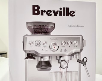 Breville Stainless Steel Barista Express Espresso Machine Light Silver BES870XL: 15 Bars Pressure, Milk Frother, Grinder-1