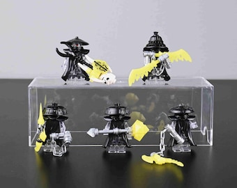 MOC Ninjago Forbidden Five Set de 5 espíritus fantasma translúcidos: Kur, Rox, Zarkt, Drix, Nokt