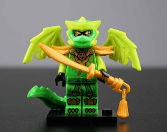 ニンジャゴー ロイド・ドラゴン ミニフィギュア – 緑の忍者戦士、ブロックファンへの完璧なギフト