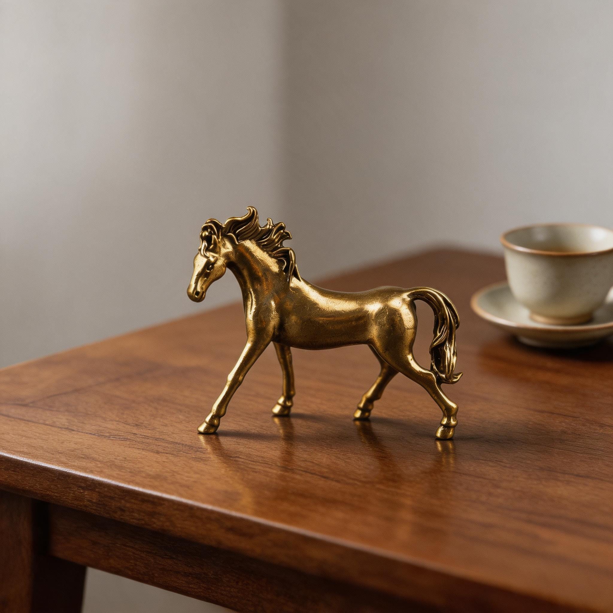 Gold horse statue - Etsy 日本