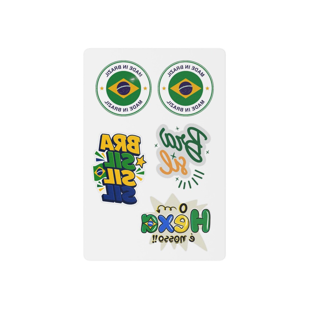 Brazil Flag Stickers Temporary Tattoos | Soccer Carnaval Brazil Decals ...