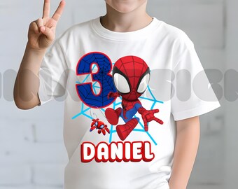 Birthday T Shirt,  and Friends Theme Party, Family Matching, Superhero Birthday All sizes, Unisex Tee DV02