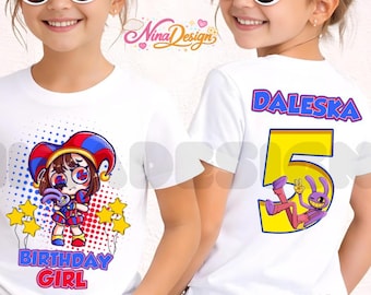Personalized Game Birthday, Color Shirt, Birthday Girl Party HL04