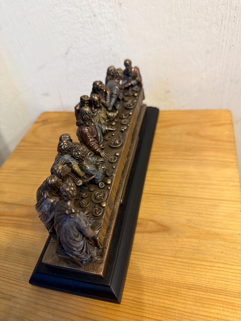 The Last Supper Sculpture – Religious Statue | Handmade Bronze Finish | Christian Art Decor | Made in Italy | Imperivm Art image 3